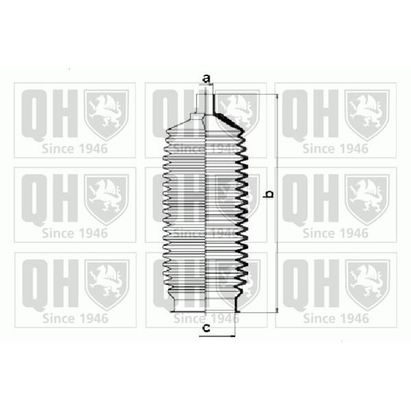 1 soufflet de crémaillère de direction Quinton Hazell QG1176