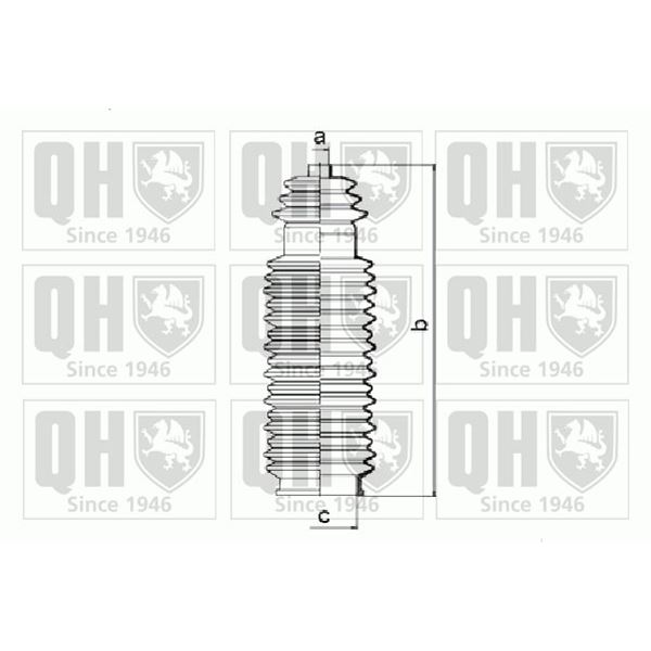 1 soufflet de crémaillère de direction Quinton Hazell QG1186