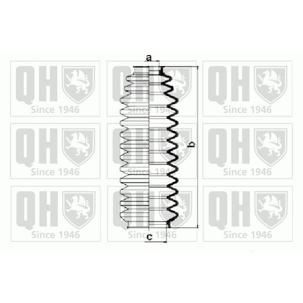 1 soufflet de crémaillère de direction Quinton Hazell QG1202