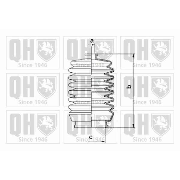 1 soufflet de crémaillère de direction Quinton Hazell QG1204