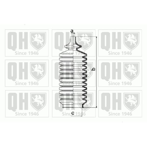 1 soufflet de crémaillère de direction Quinton Hazell QG1215