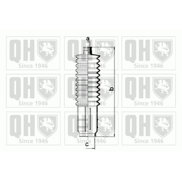 1 soufflet de crémaillère de direction Quinton Hazell QG1235