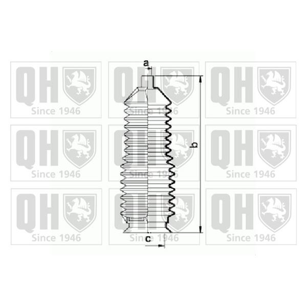 1 soufflet de crémaillère de direction Quinton Hazell QG1309