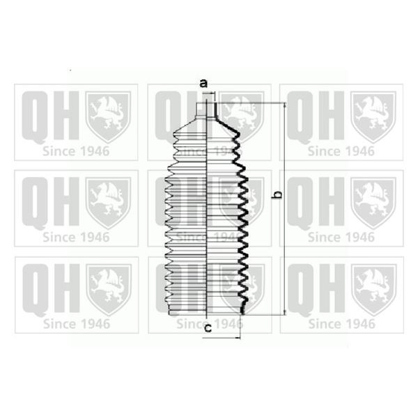 1 soufflet de crémaillère de direction Quinton Hazell QG1319