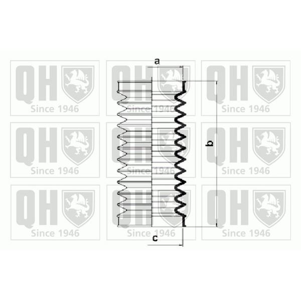 1 soufflet de crémaillère de direction Quinton Hazell QG1423