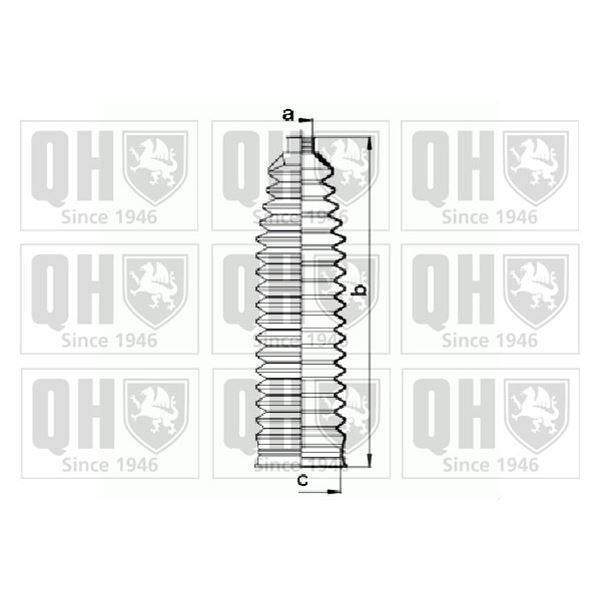 1 soufflet de crémaillère de direction Quinton Hazell QG1454