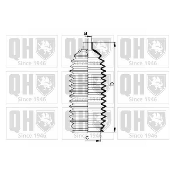 1 soufflet de crémaillère de direction Quinton Hazell QG1466