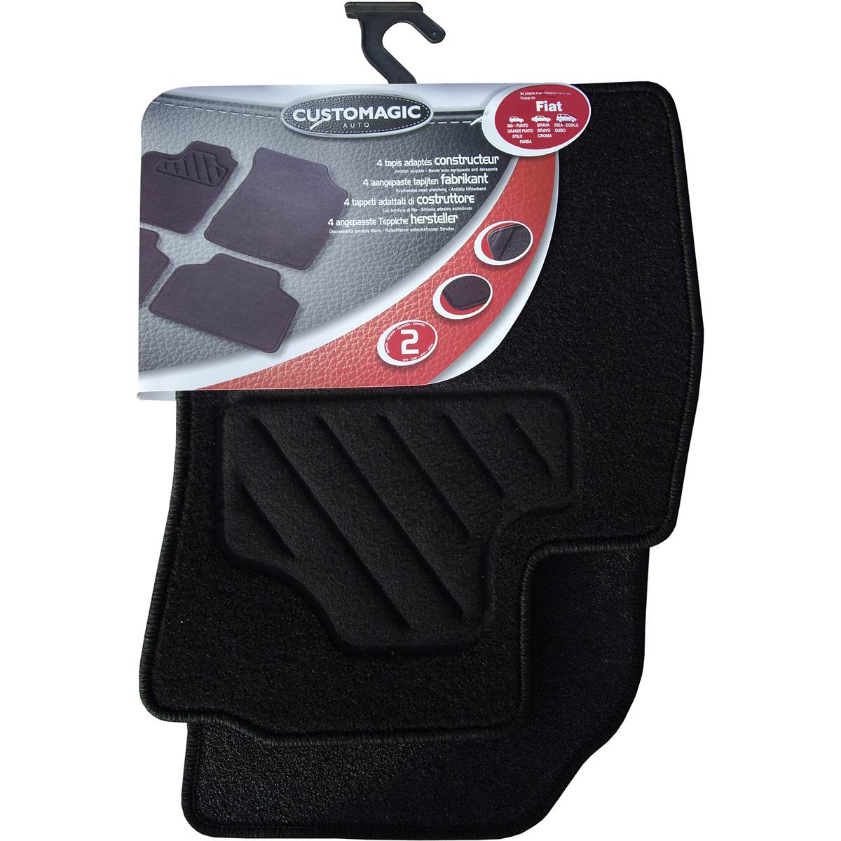 Tapis (4 pièces) Adaptés Constructeur Fiat Moquette