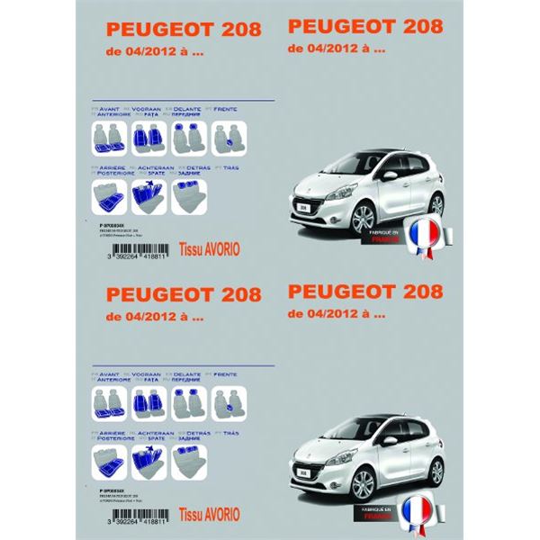 Housse sur-mesure pour Peugeot 2008 dès 04/2013 - Feu Vert