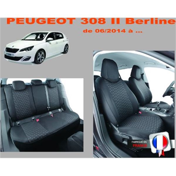 Bincun Housse de Siege Voiture Universelle pour Peugeot 308 SW T7 / 308 CC  T7 / 308 T9 / 308 GT T9 / 308 SW T9 / 308 SW GT T9 / 405 Sedan / 405 Break