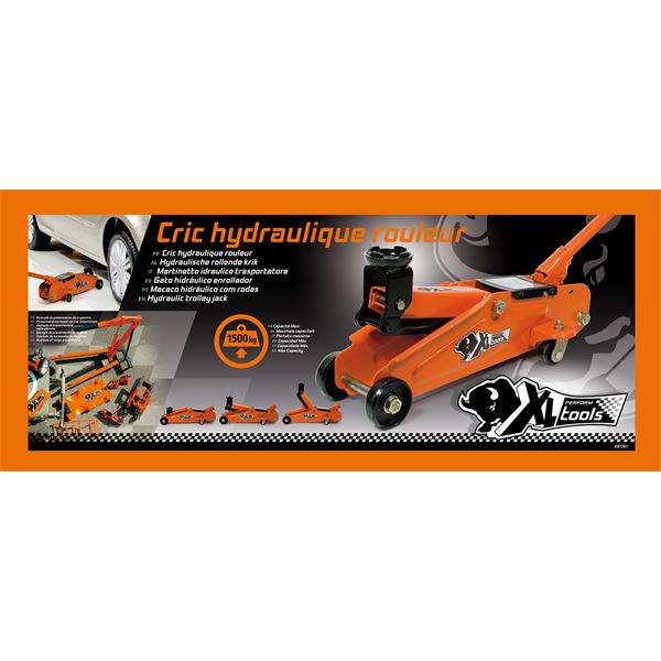 Cric hydraulique rouleur 1,5 Tonne XL Perform Tools