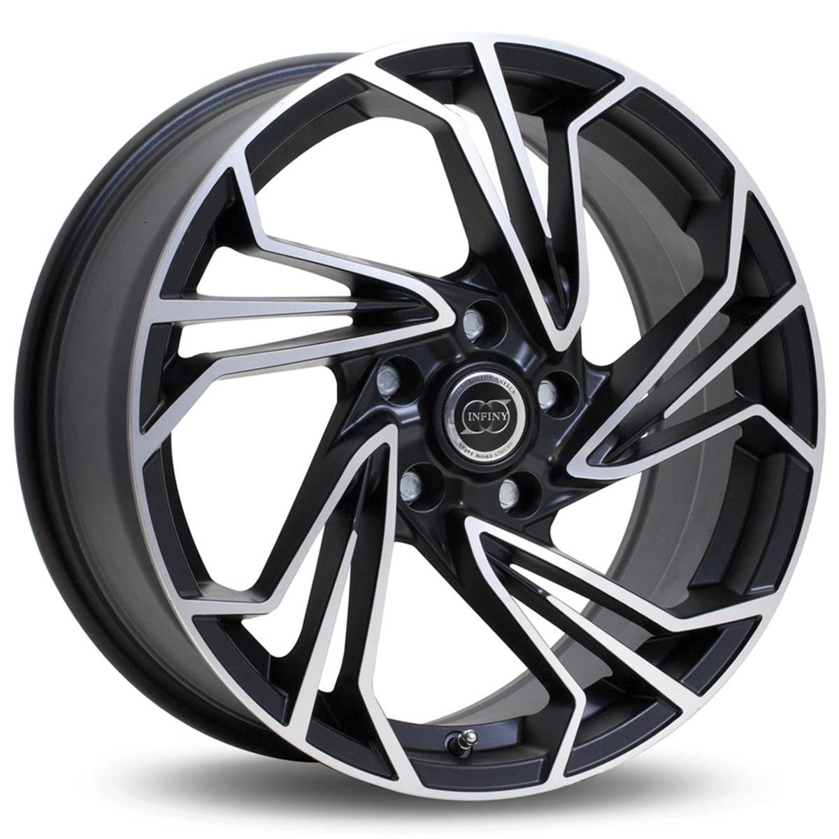 Jante Aluminium Infiny 16 Pouces Noir Satin Face Polie