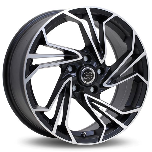Jante aluminium Infiny 19 pouces Noir Satin Face Polie