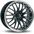 Jante INFINY Phoenix Noir Mat Bord Poli 8x18 4x108ET25