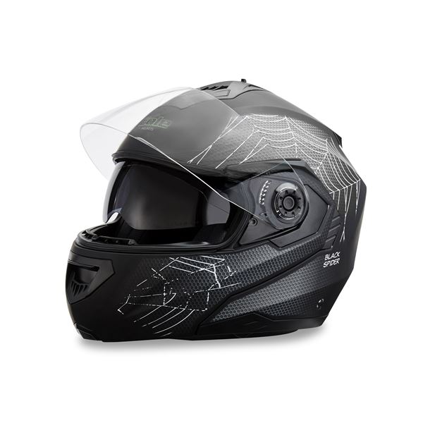 Casque moto modulable Black Spider noir mat KSK taille L