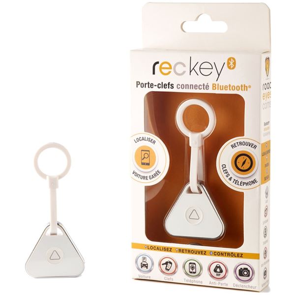 Porte-clés connecté Bluetooth Reckey Blanc