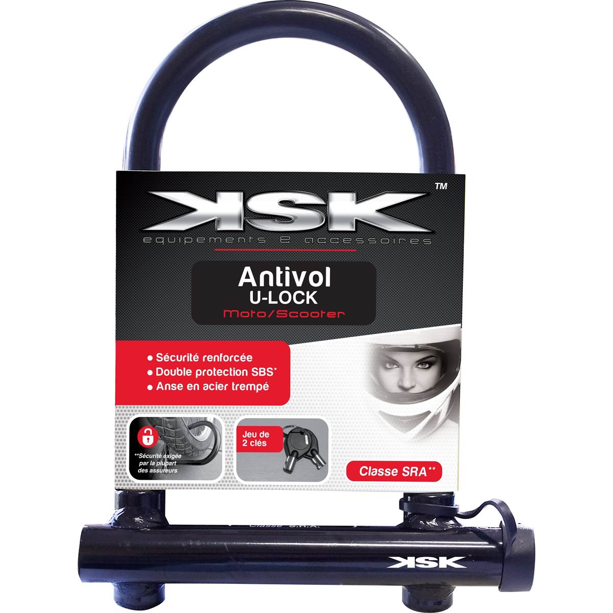 Antivol U Classé Sra 120 X 230mm Pour Motos Et Scooters