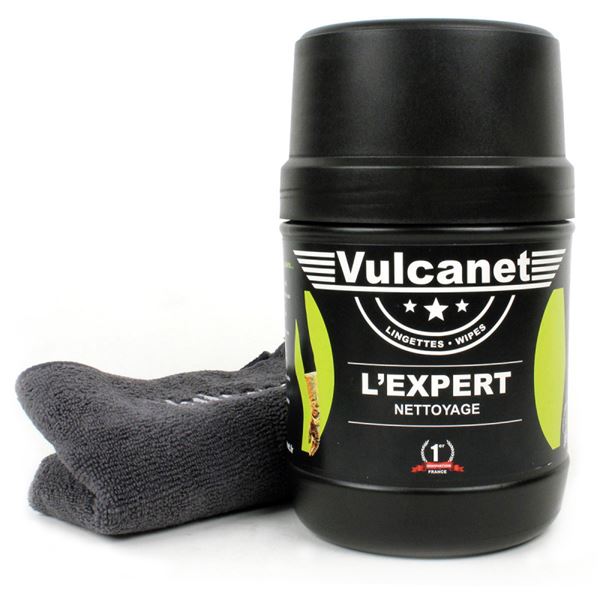 60 Lingettes Vulcanet tout-en-1 format compact pour 2 roues - Feu Vert