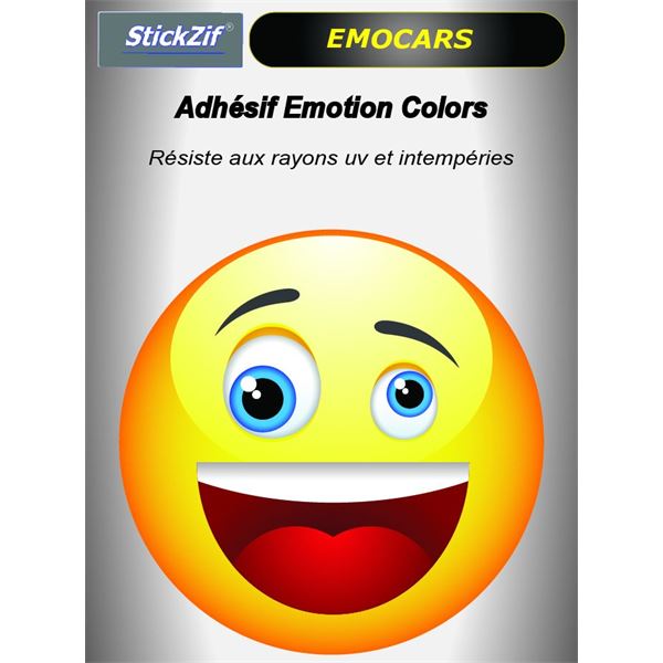 Sitcker voiture EMOCARS colors version 2 jaune