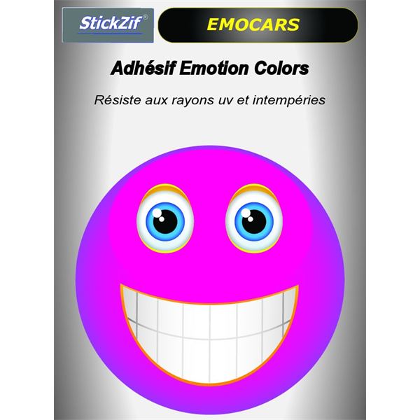 Sticker voiture EMOCARS colors version 3 magenta