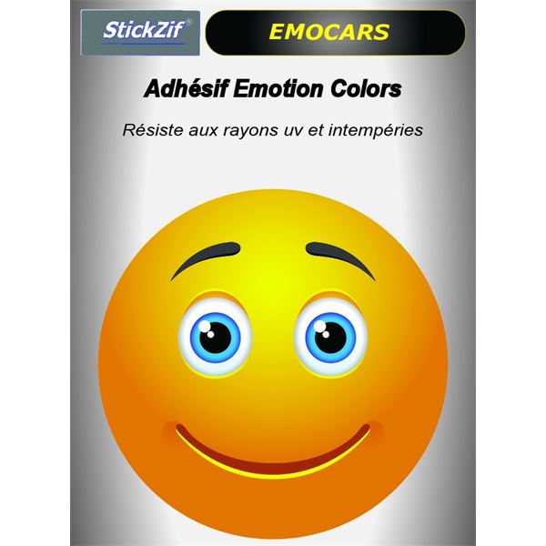 Sticker voiture EMOCARS colors version 6 jaune