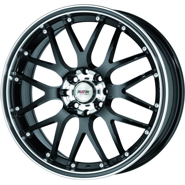 Jante aluminium Platin 18 pouces Noir Poli Contour Noir