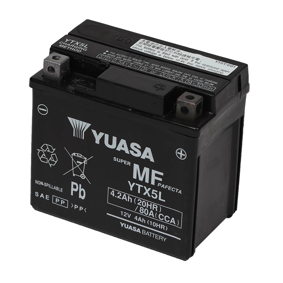 Batterie Scooter Et Moto Power Yuasa Ytx5l (fa)