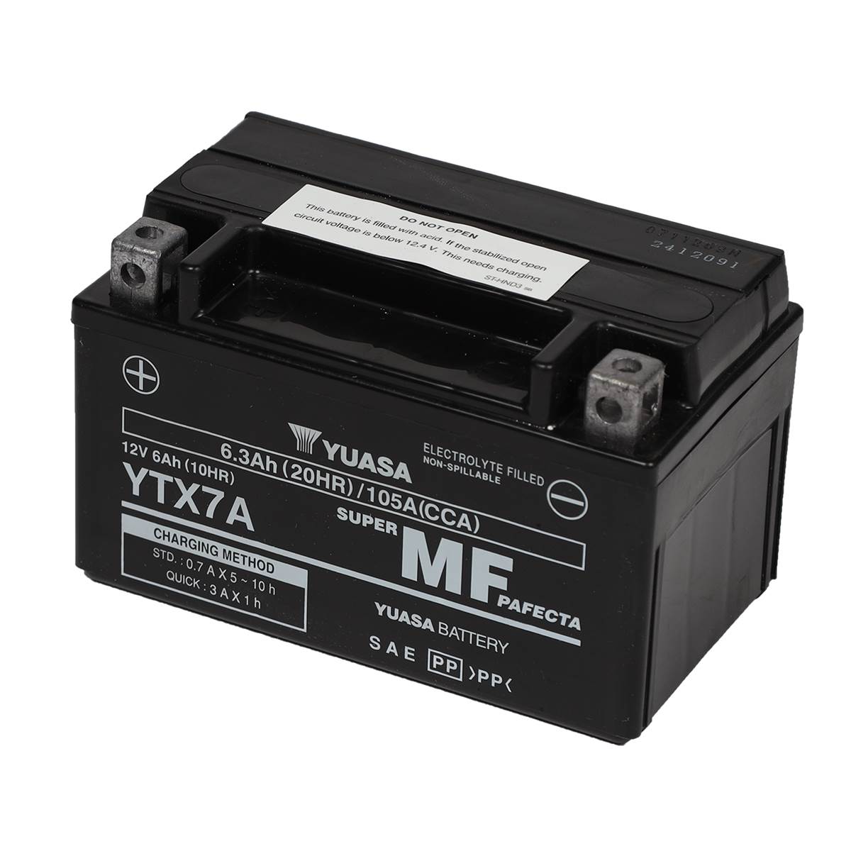 Batterie Scooter Et Moto Power Yuasa Ytx7a (fa)