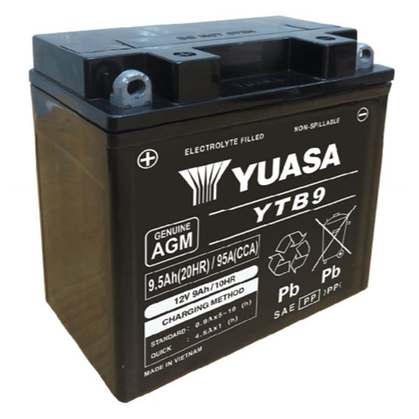 Batterie scooter et moto Power Yuasa YTB9 (FA)