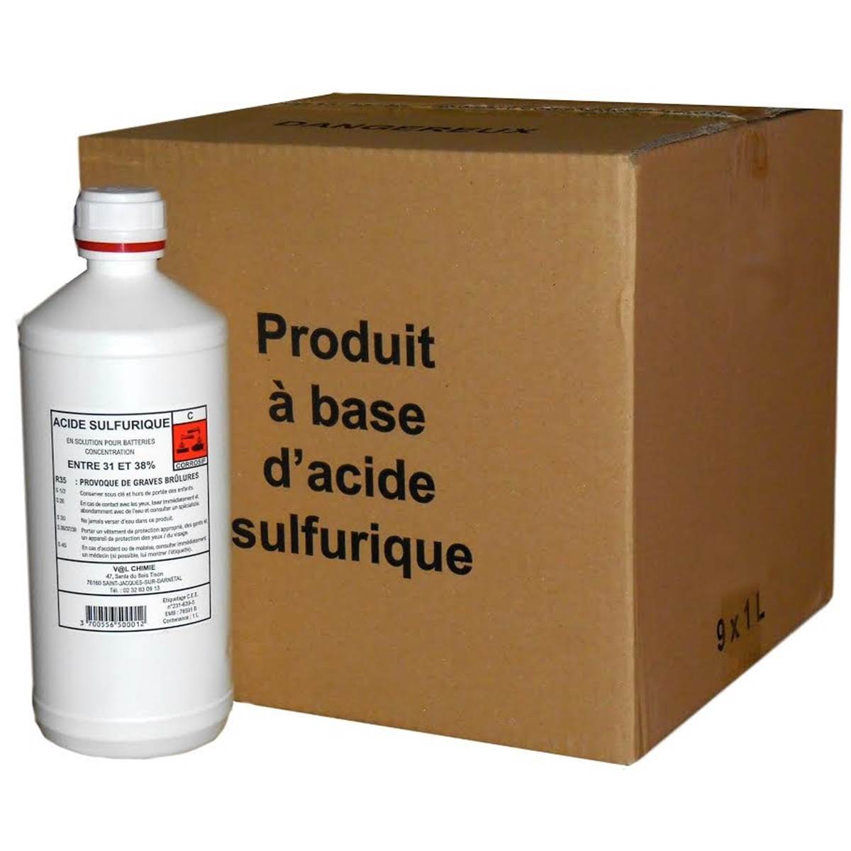 Acide électrolyte 1 litre pour batterie