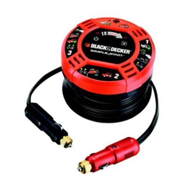 Câble de démarrage noir pour charger la batterie avec pince d'extrémité  pour réf. 53687, 53688 Chargeurs & câbles de batterie - AGZ000523154