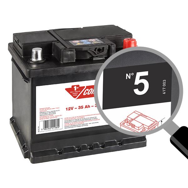 Batterie voiture Contact n°5 - 35Ah / 330A - 12V
