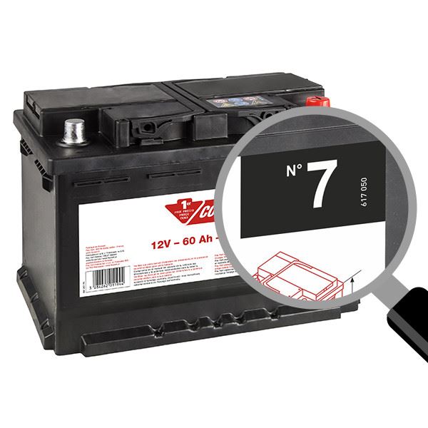 Batterie voiture Contact n°7 - 60Ah / 560A - 12V