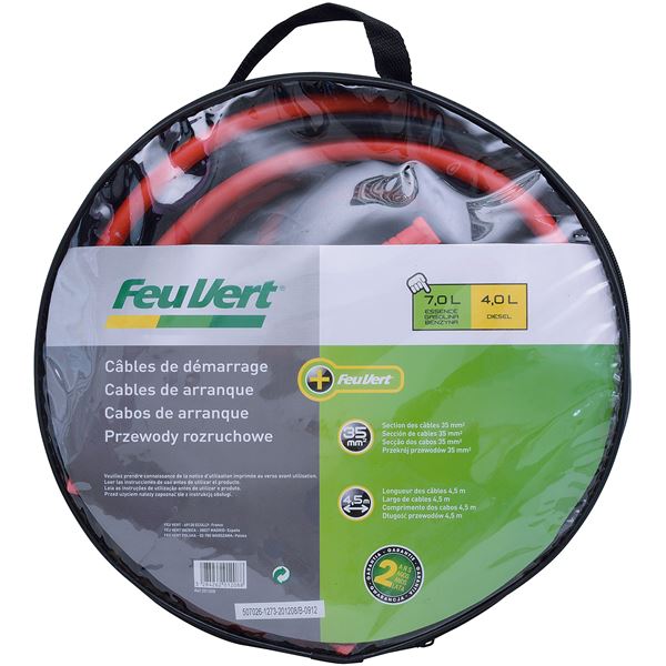 Câbles de démarrage Feu Vert 35 mm² / cylindrée 7l essence & 4,0l diesel