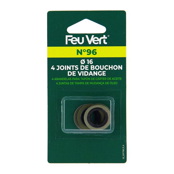 4 Joints de vidange BS 16 mm Feu Vert N°96 - Feu Vert