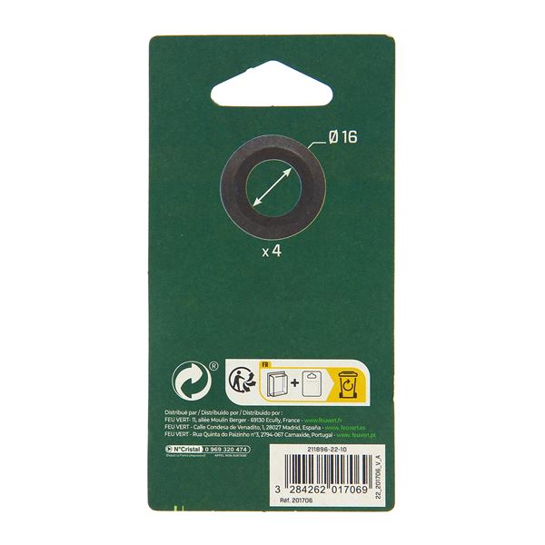 4 Joints de vidange BS 16 mm Feu Vert N°96