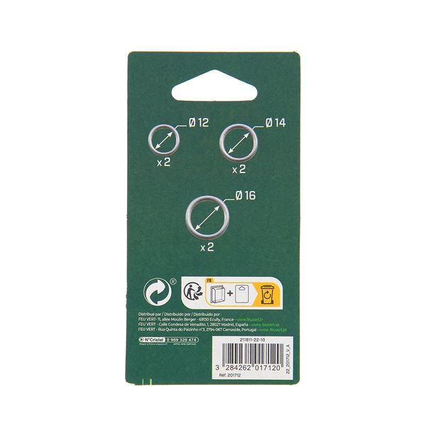6 Joints de vidange CUFA 12-14-16 mm FEU-VERT