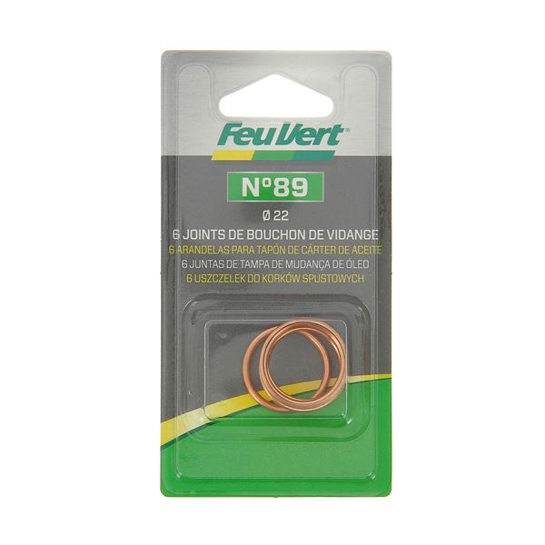 6 Joints de vidange KFC 22 mm Feu Vert N°89