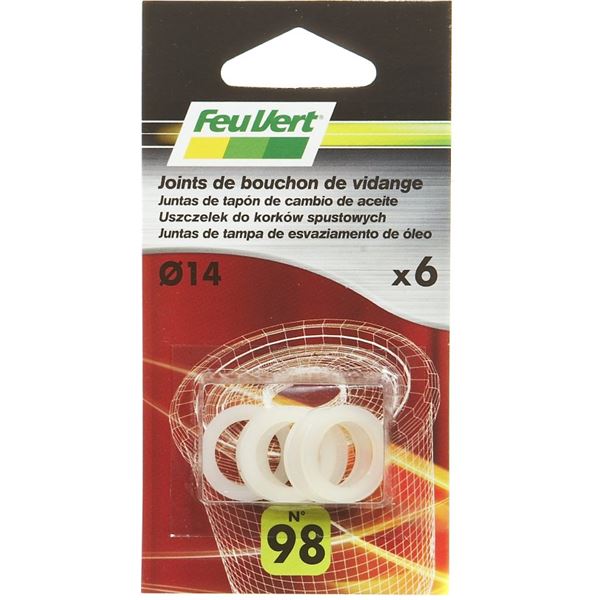 6 Joints de vidange de vidange N98 en nylon