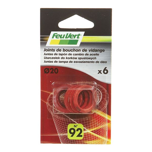 6 Joints de vidange Fib 20 mm Feu Vert N°92