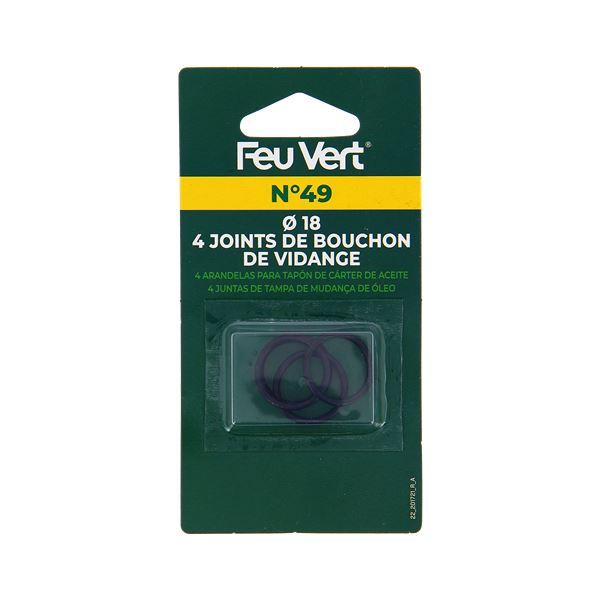 4 Joints de vidange torique Feu Vert N°49