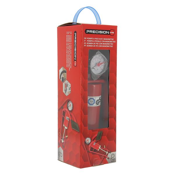 Pompe à Pied avec manomètre Homologué PRECISION STEEL