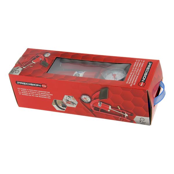 Pompe à Pied avec manomètre Homologué PRECISION STEEL