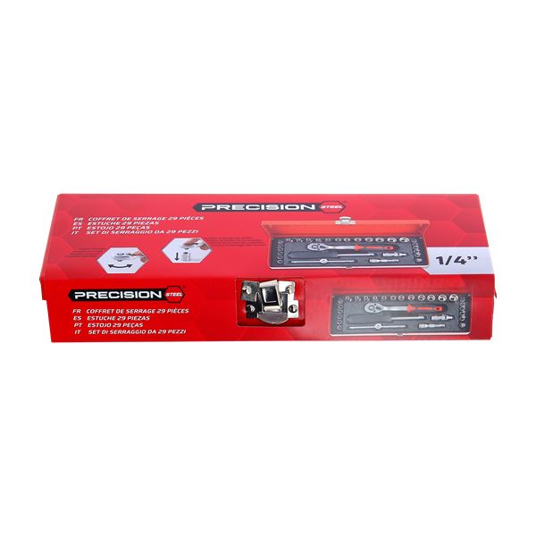 Coffret de serrage 29 pièces 1/4"  PRECISION STEEL
