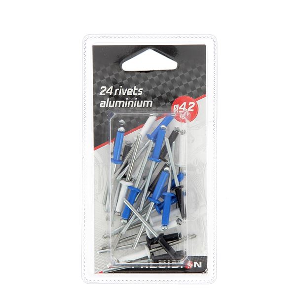 24 Rivets alu diamètre 4,2mm PRECISION STEEL