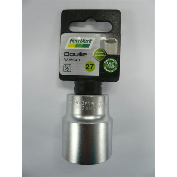 Douille 27 mm CV 6 pans 1/2 FEU VERT