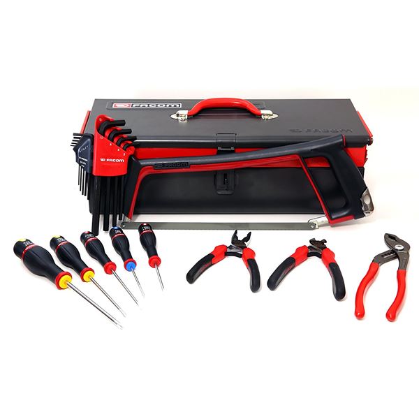 CAISSE A OUTILS + 18 OUTILS FACOM