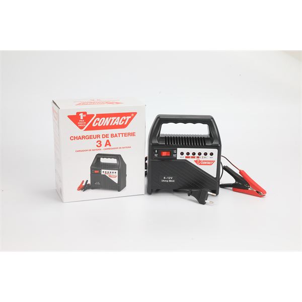 Chargeur de batterie auto / moto 10 à 60AH CONTACT