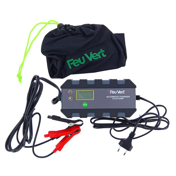 Chargeur de batterie automatique 6/12V - 6A FEU VERT - Feu Vert