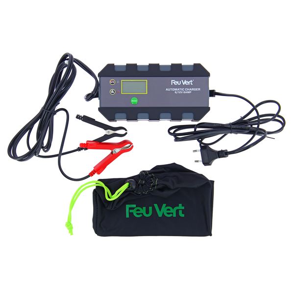 Chargeur de batterie automatique 6/12V - 6A FEU VERT